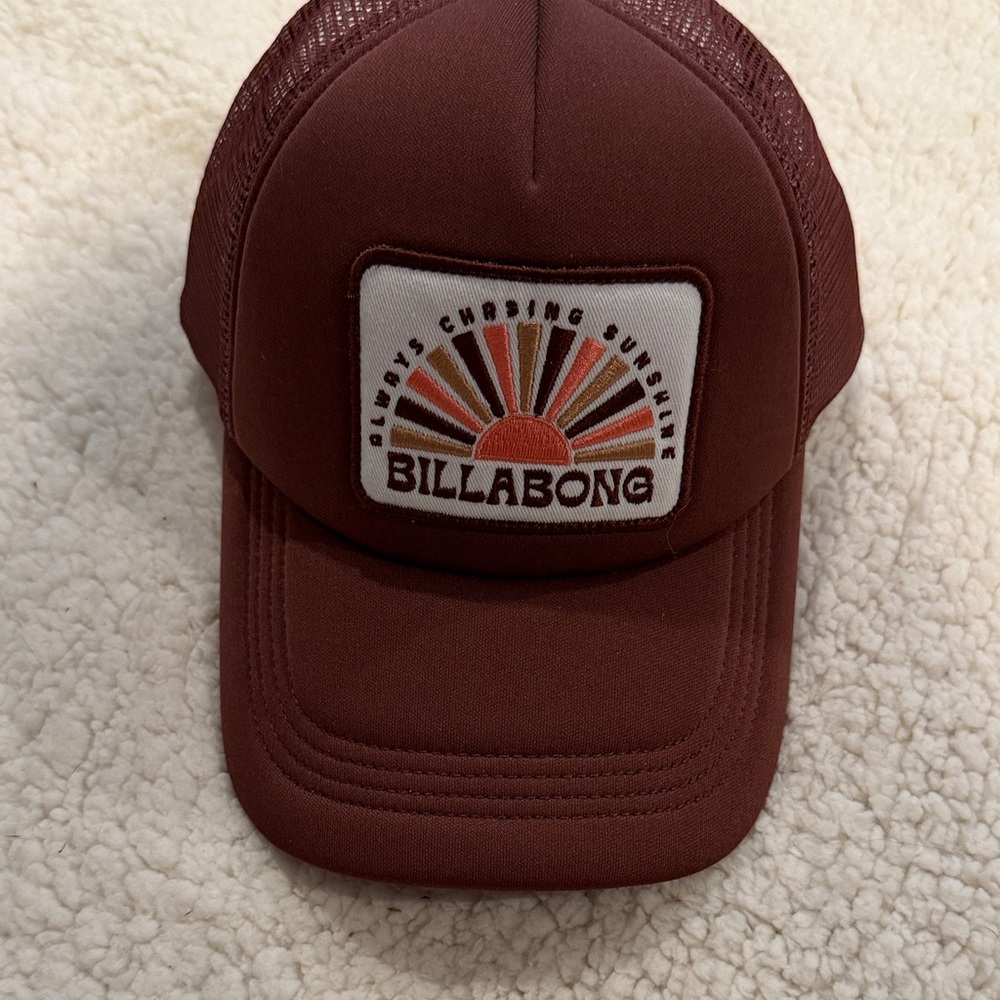 Billabong Trucker Hat with Patch - dark mauve